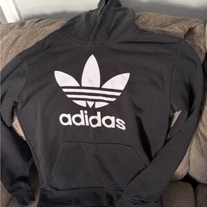 Adidas Charcoal Hoodie with White Tag